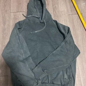 Gymshark Washed Slate Green Embroidered Logo Hoodie